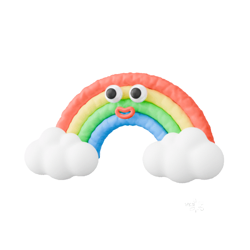 3D三维图像夏日彩虹元素图片素材