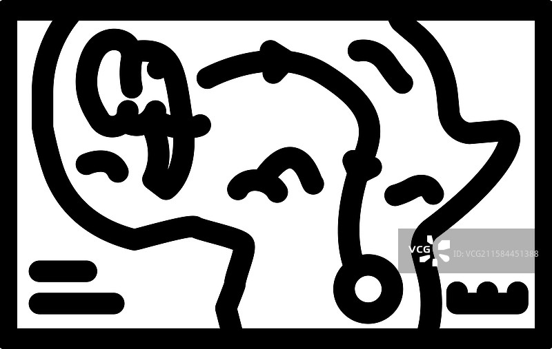 动物迁徙路径线条图标图片素材