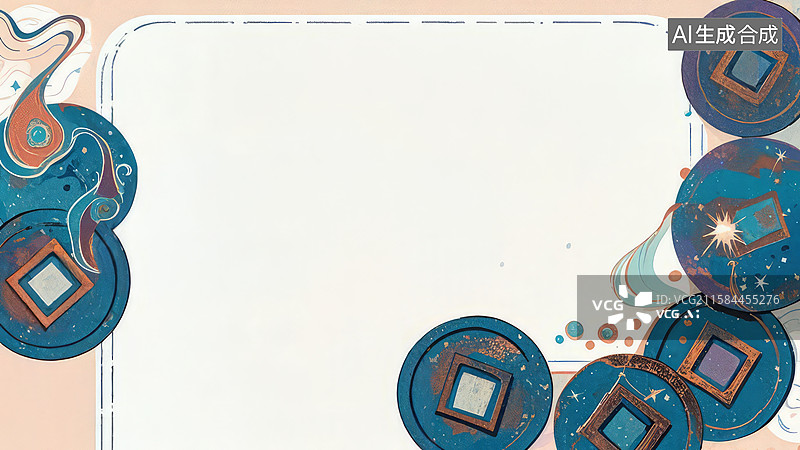 【AI数字艺术】抽象圆形图案装饰背景图片素材