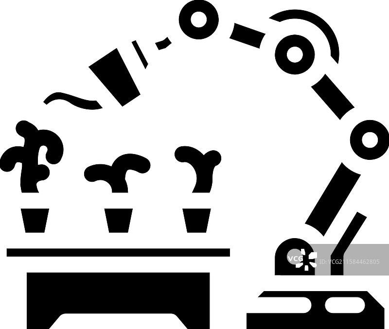 植物护理机器人收获图标图片素材