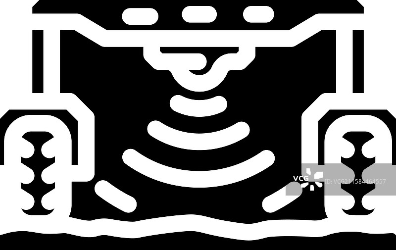 田野扫描机器人收获图标图片素材