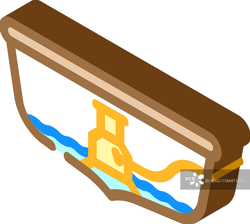 舱底泵水旅行旅游等距图标图片素材