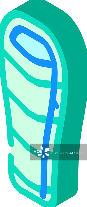 锥形睡袋等距图标图片素材