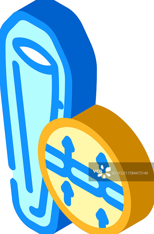 冷缝睡袋等距图标图片素材