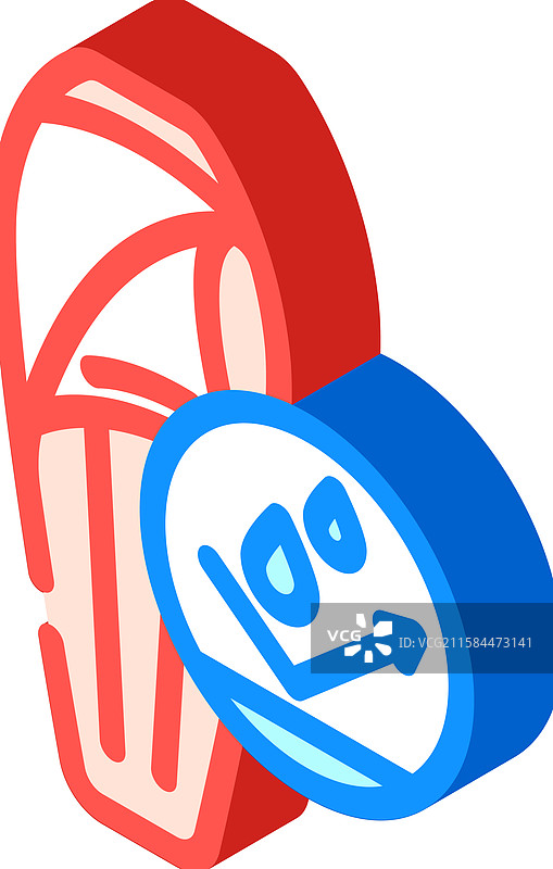 防水绒毛睡袋等距图标图片素材