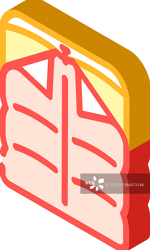 双人茧型睡袋等距图标图片素材