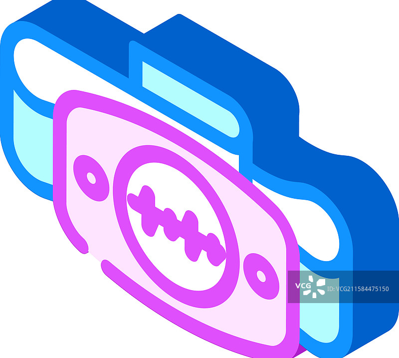 心率监测器跑步配件等距图图片素材