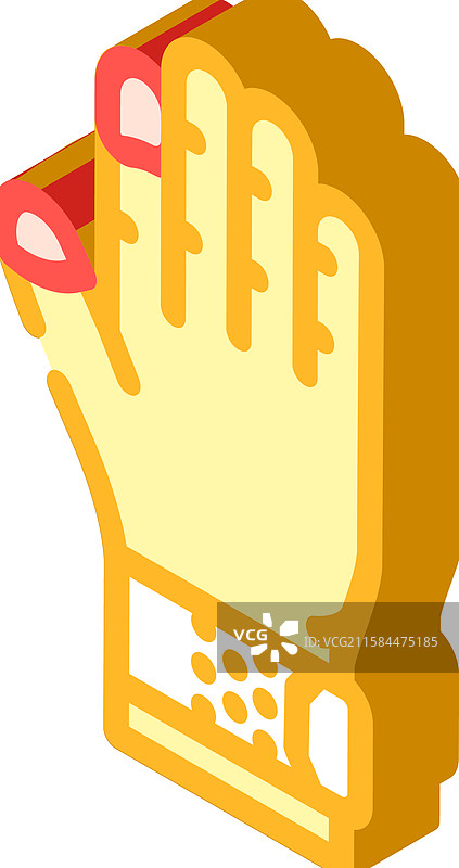 跑步配件手套等距图标图片素材