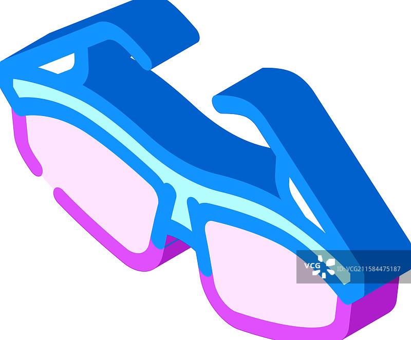 偏光太阳镜等距图标图片素材