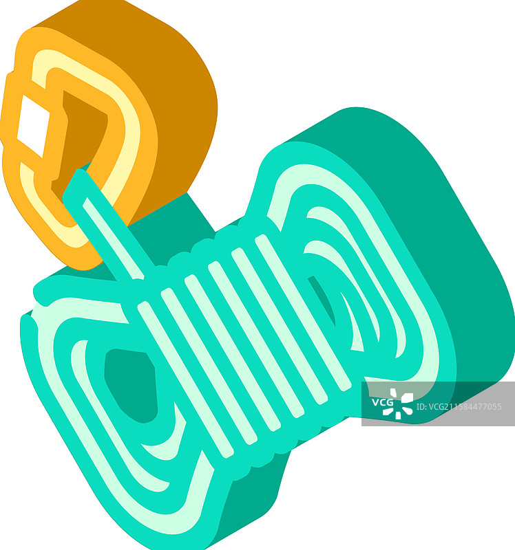 绳索攀岩等距图标图片素材