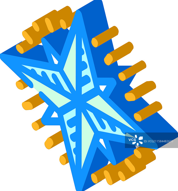 等角投影的罗盘玫瑰与地理发现图片素材