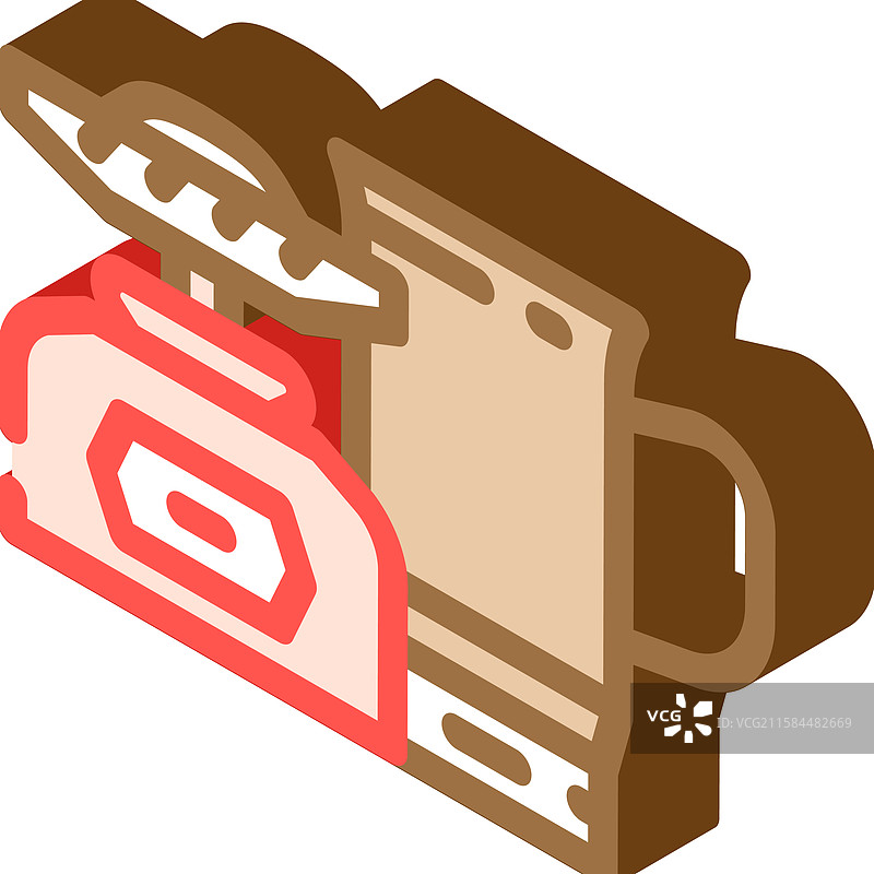 便携式燃气炉等距图标图片素材