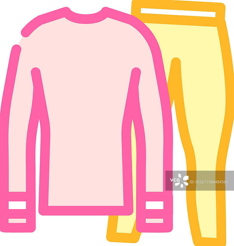 基础层保暖内衣颜色图标图片素材