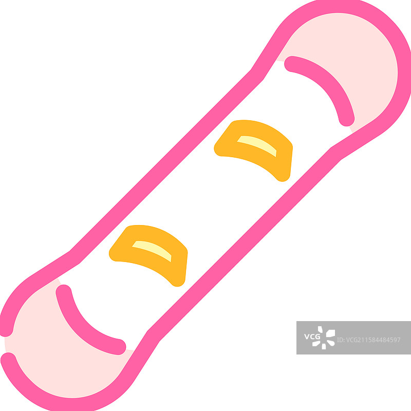 滑雪板山脉彩色图标图片素材