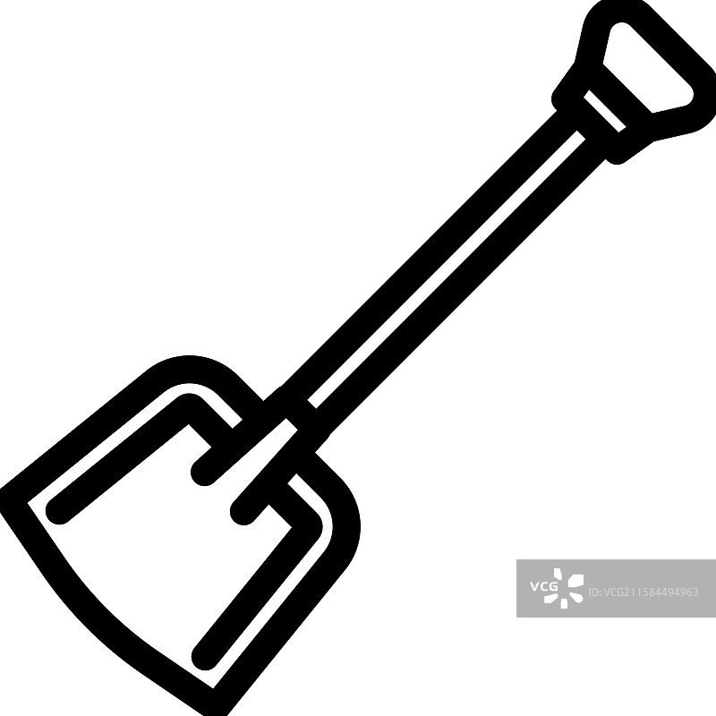 雪崩铲 滑雪板 线条图标图片素材