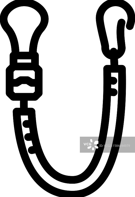 滑雪板绳索线条图标图片素材