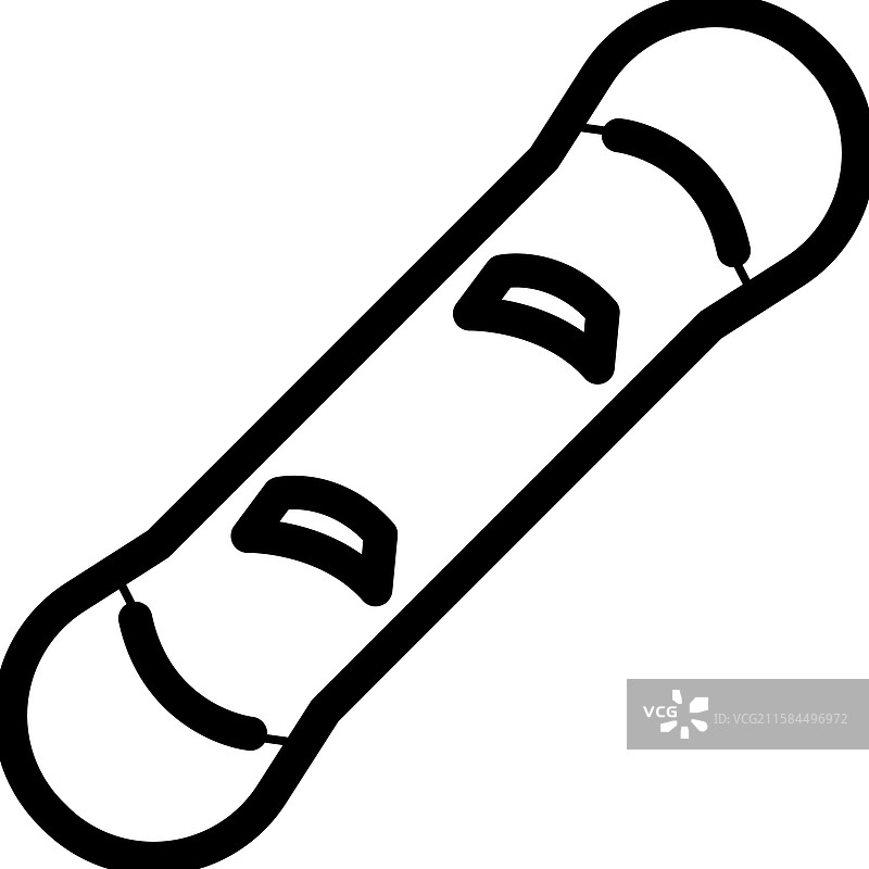 山地滑雪板线条图标图片素材