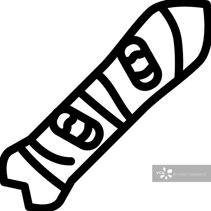 冬季滑雪板线条图标图片素材