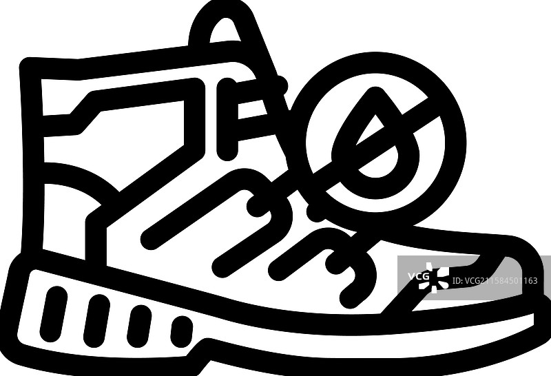 防水登山靴 旅游 鞋类 线条图标图片素材