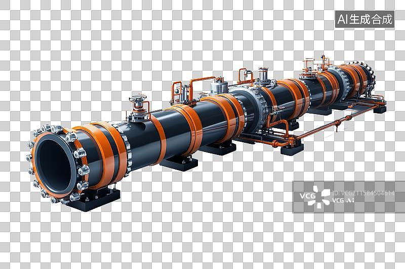 【AI数字艺术】工业管道设备图片素材