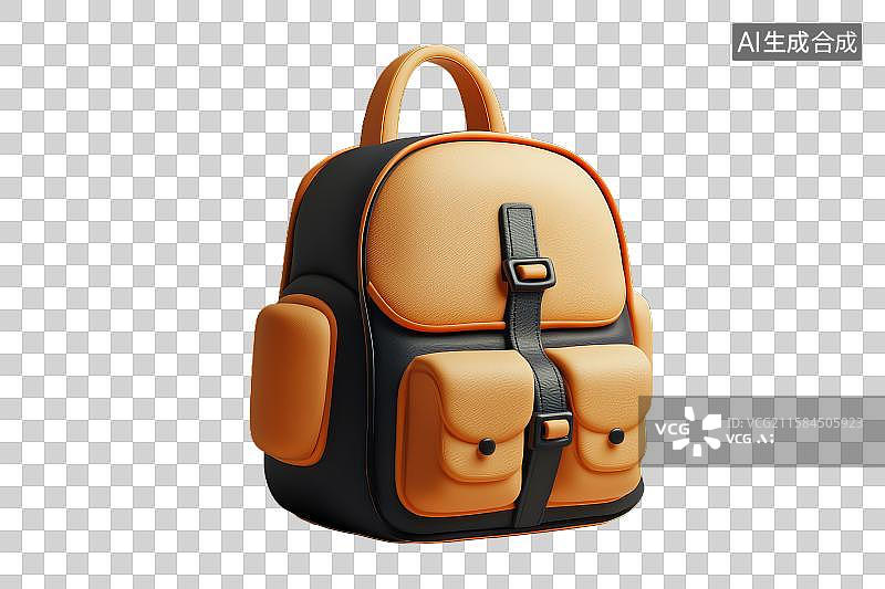 【AI数字艺术】橙黑双色背包设计图片素材