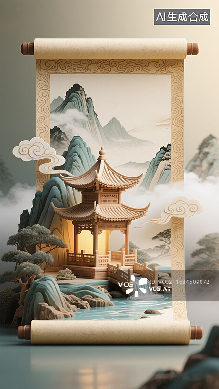 【AI数字艺术】国潮风二十四节气图片素材