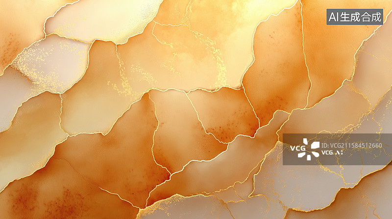 【AI数字艺术】金色纹理抽象艺术背景图片素材