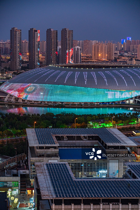 天津夜景图片素材