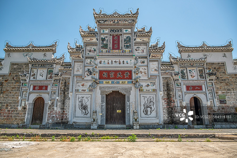 洞口古祠堂群  黄氏宗祠 门楼图片素材