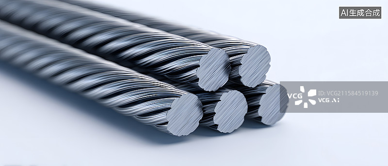 【AI数字艺术】钢索部件在工业场景中的展示图片素材