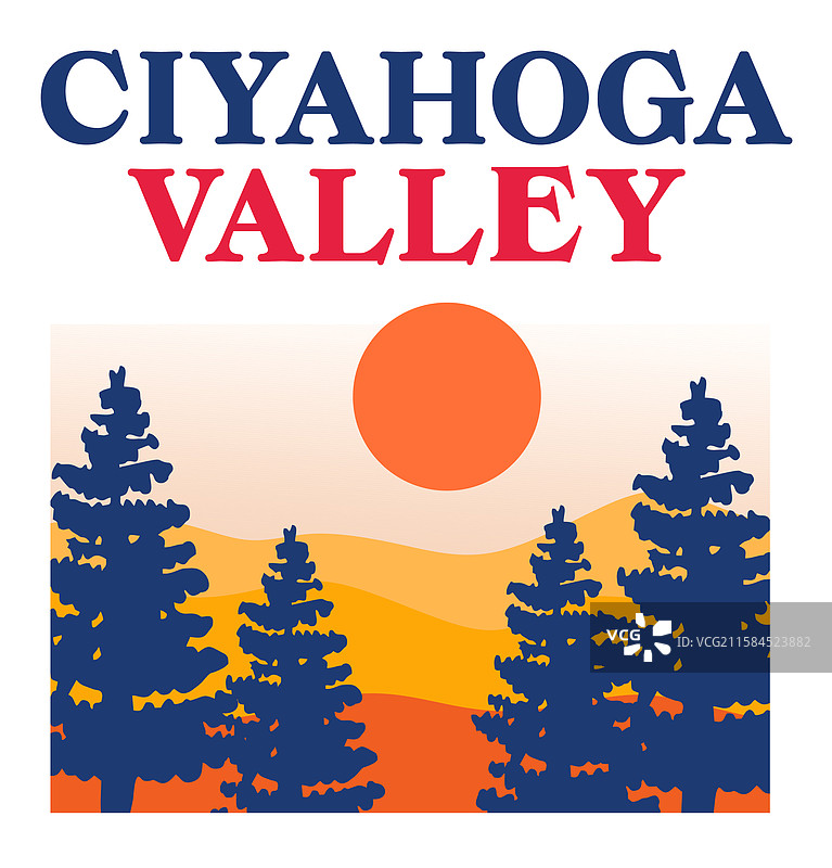 库雅霍加谷国家公园美丽的景色图片素材