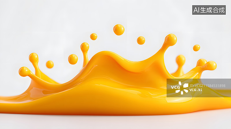 【AI数字艺术】飞溅橙汁展现动态新鲜感图片素材