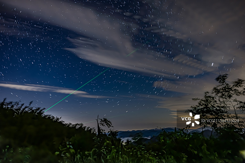 鸬鸟山仙英座流星雨图片素材