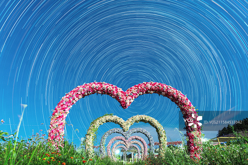 七采田园星轨图片素材