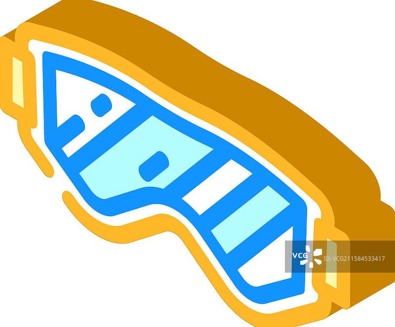 滑雪护目镜等距图标图片素材