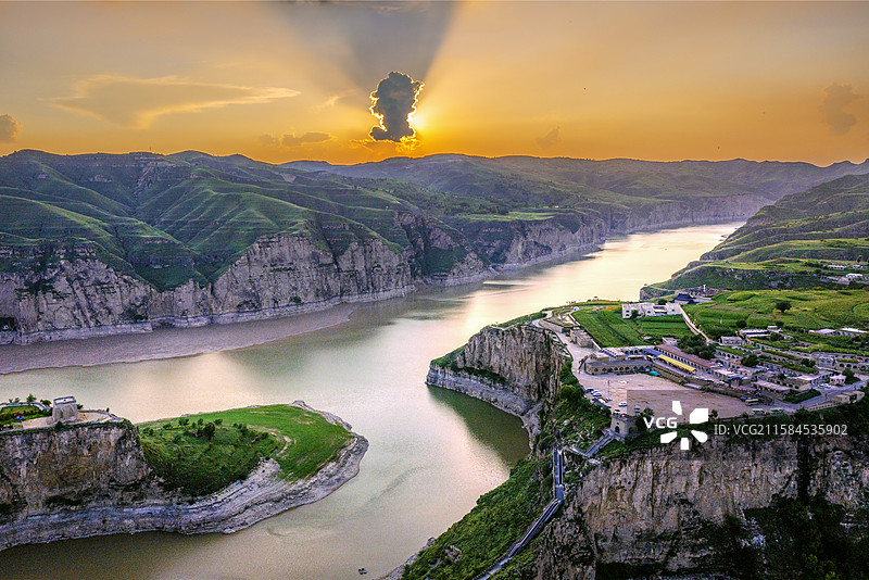 老牛湾黄河大峡谷图片素材