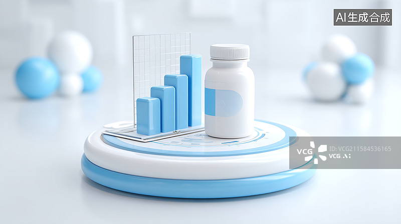 【AI数字艺术】药品销售数据分析图片素材