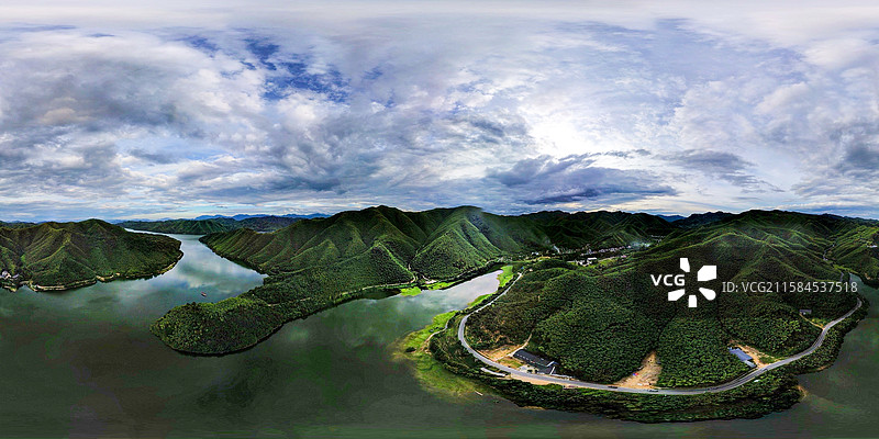 安吉小杭坑全景图片素材