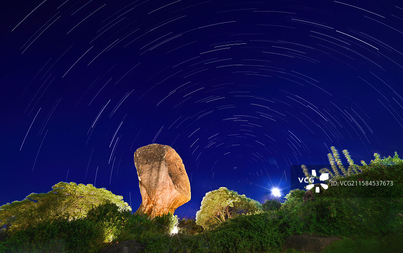 福建省泉州市泉港区玉笏朝天星轨图片素材