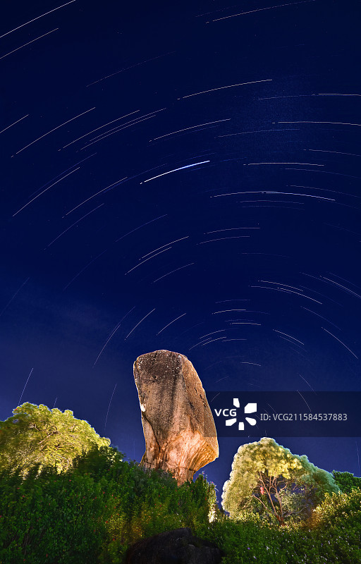 福建省泉州市泉港区玉笏朝天星轨图片素材