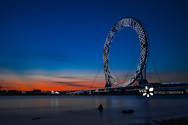 潍坊渤海之眼摩天轮图片素材