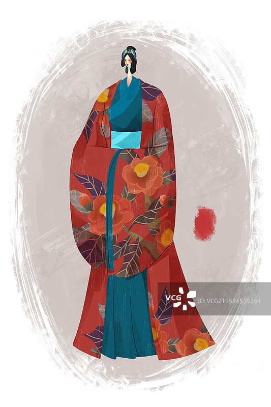 西晋历史名人羊献容插画图片素材