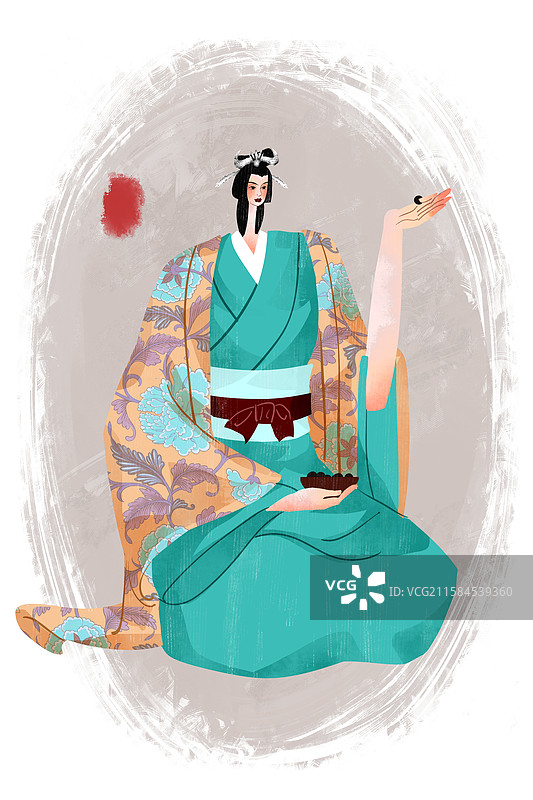 秦朝历史名人巴清插画图片素材