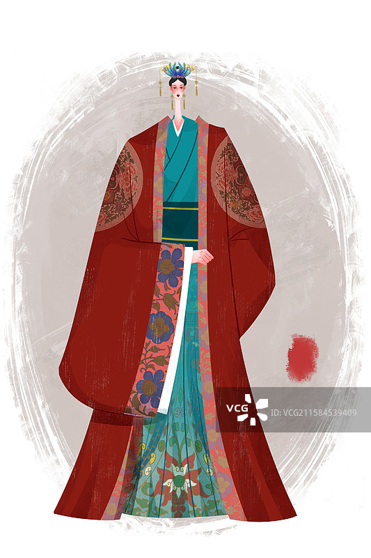 明代历史名人仁孝徐皇后插画图片素材