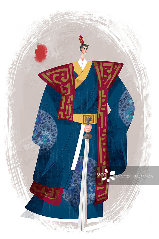 南北朝历史名人高欢插画图片素材