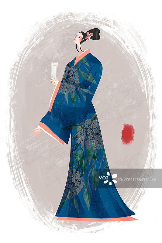 东汉历史名人班昭插画图片素材