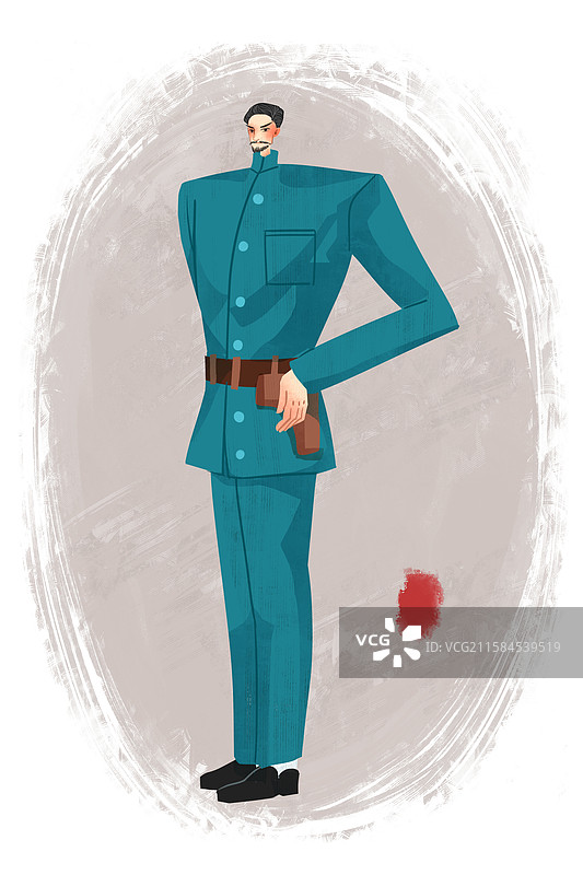 民国历史名人黄兴插画图片素材