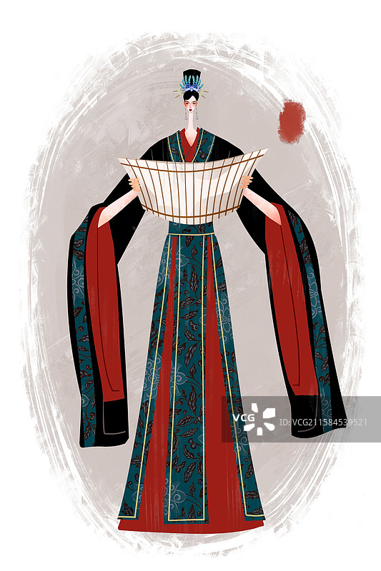 东汉历史名人邓绥插画图片素材