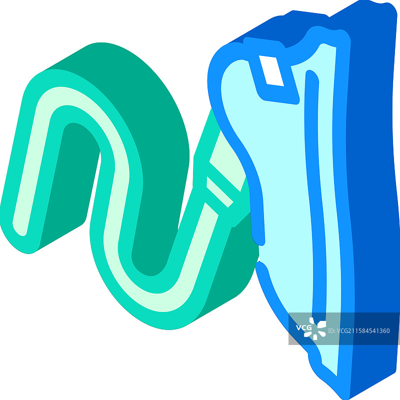 心脏病学氧气面罩等距图标图片素材