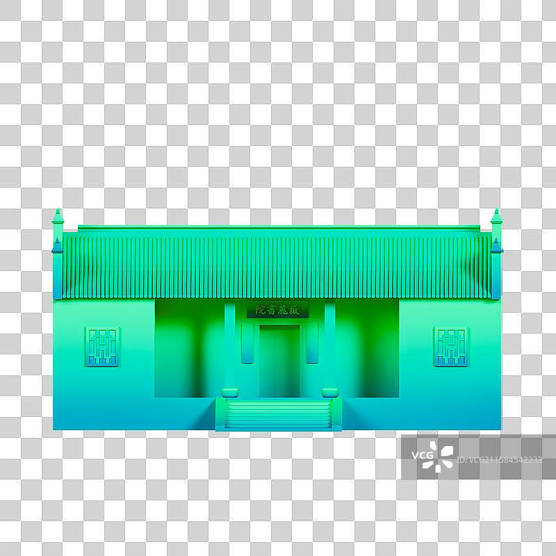 3D立体湖南长沙地标建筑长沙元素岳麗书院图片素材